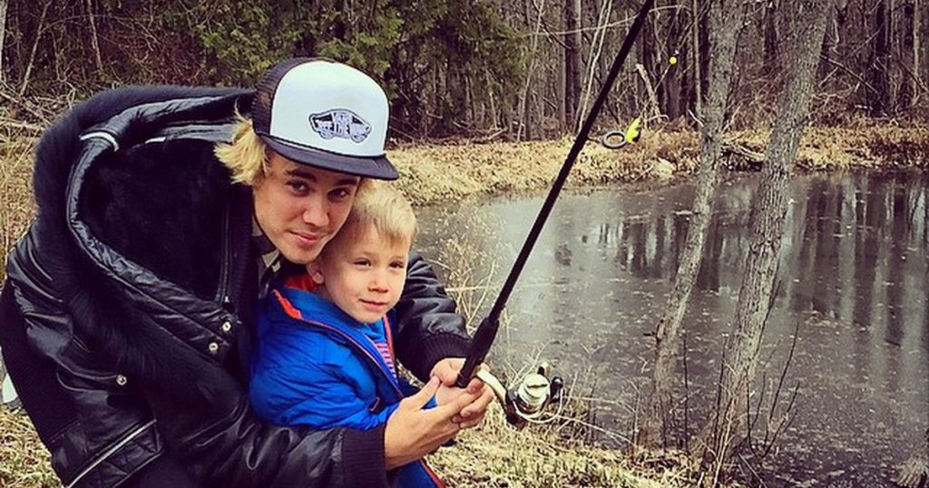 Justin Bieber fishing