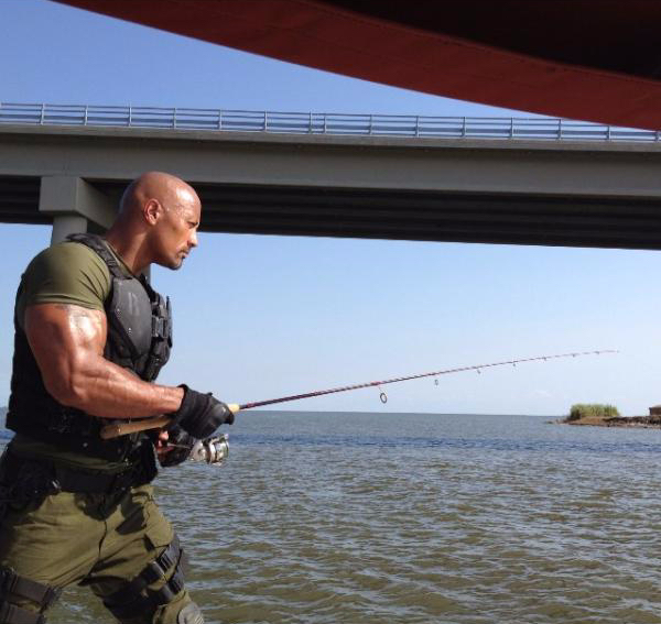 Dwayne Johnson fishing