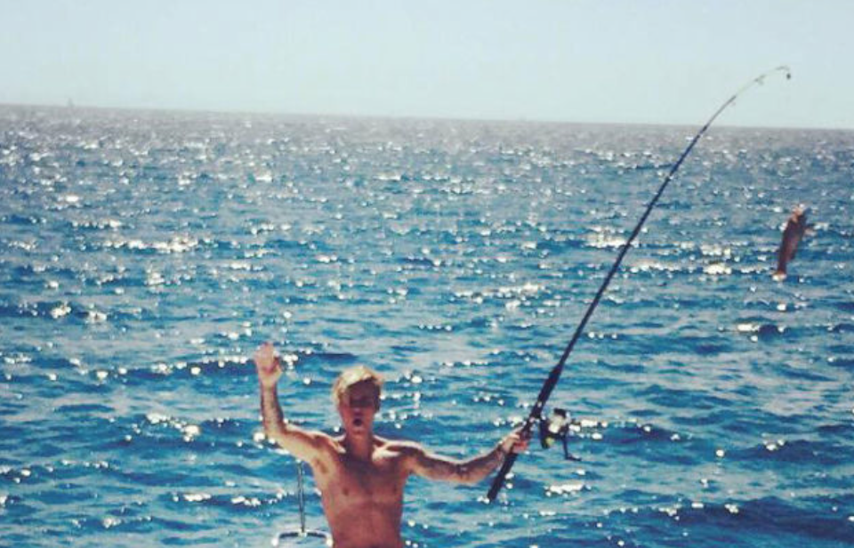 Justin Bieber fishing