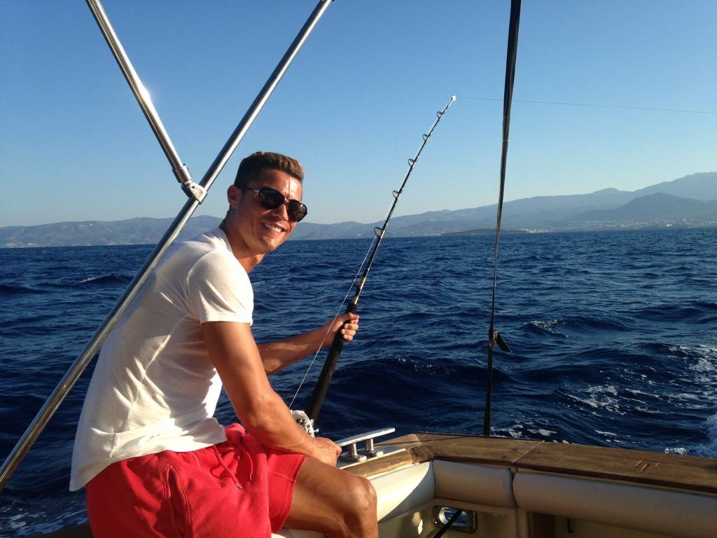 Cristiano Ronaldo pescando