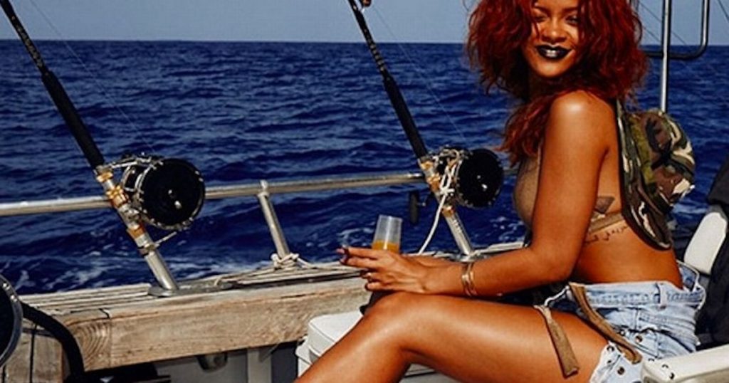 Rihanna de pesca