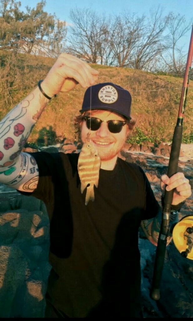 Ed Sheeran fishing