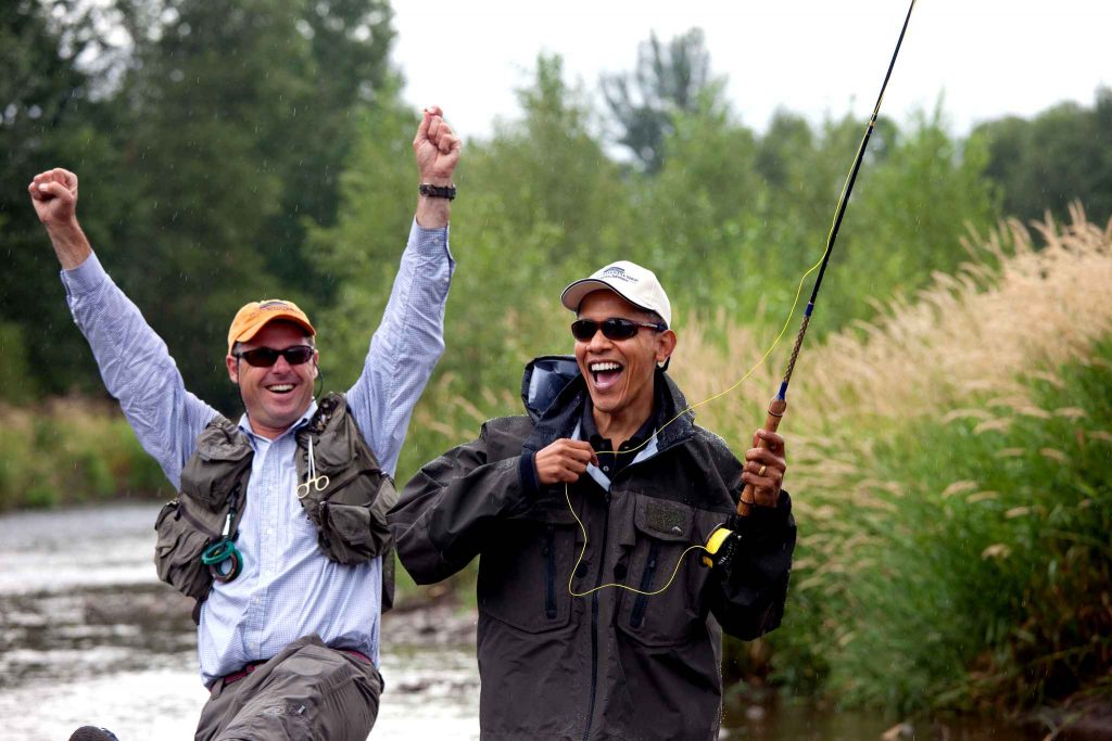 Obama pescando