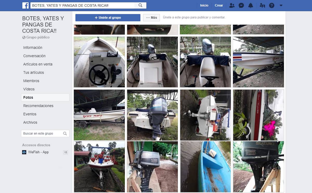 BOTES YATES PANGAS COSTA RICA WeFish